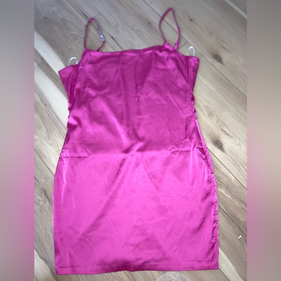 Rhinestone Strap Satin Bodycon - Picture 7 of 8